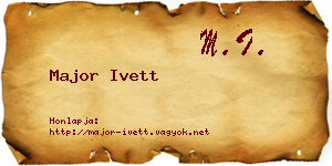 Major Ivett névjegykártya